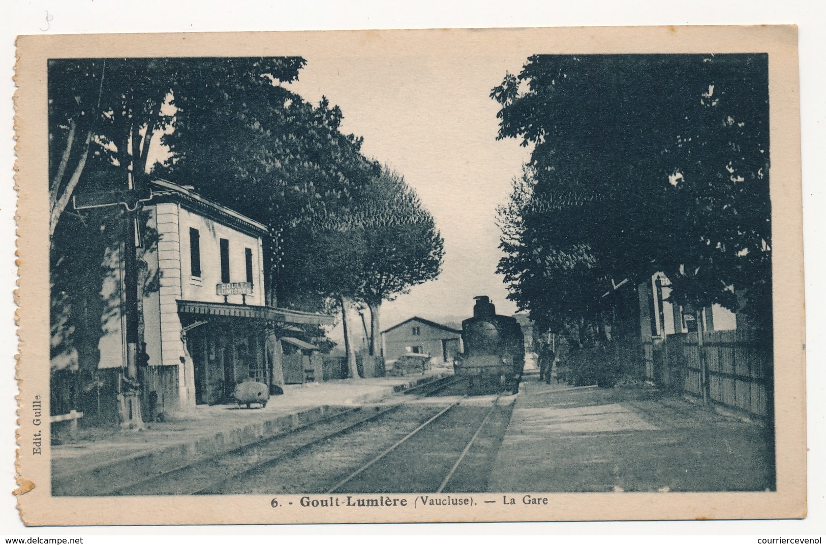 CPSM - GOULT-LUMIERE (Vaucluse) - La Gare - Autres & Non Classés