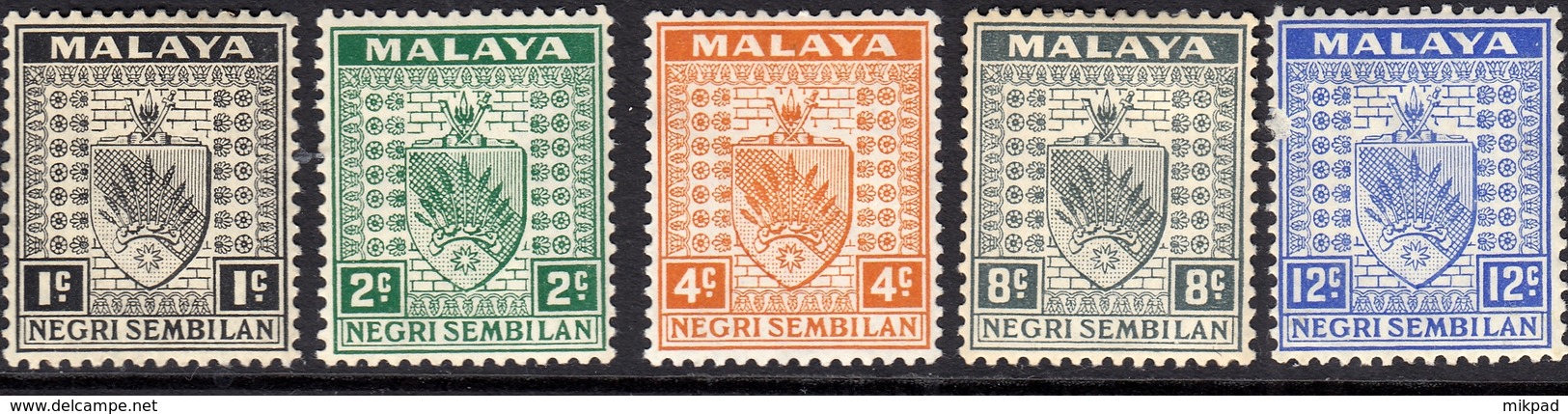 N. Sembilan 1939 Assortment SG21-31 Range - Mint Previously Hinged - Negri Sembilan