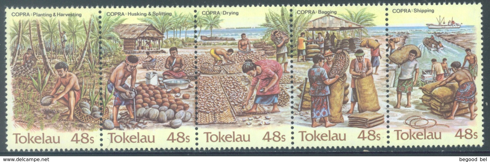 TOKELAU - MNH/** - 1984  - COPRA  - Yv 103-107 -  Lot 18371 - Tokelau