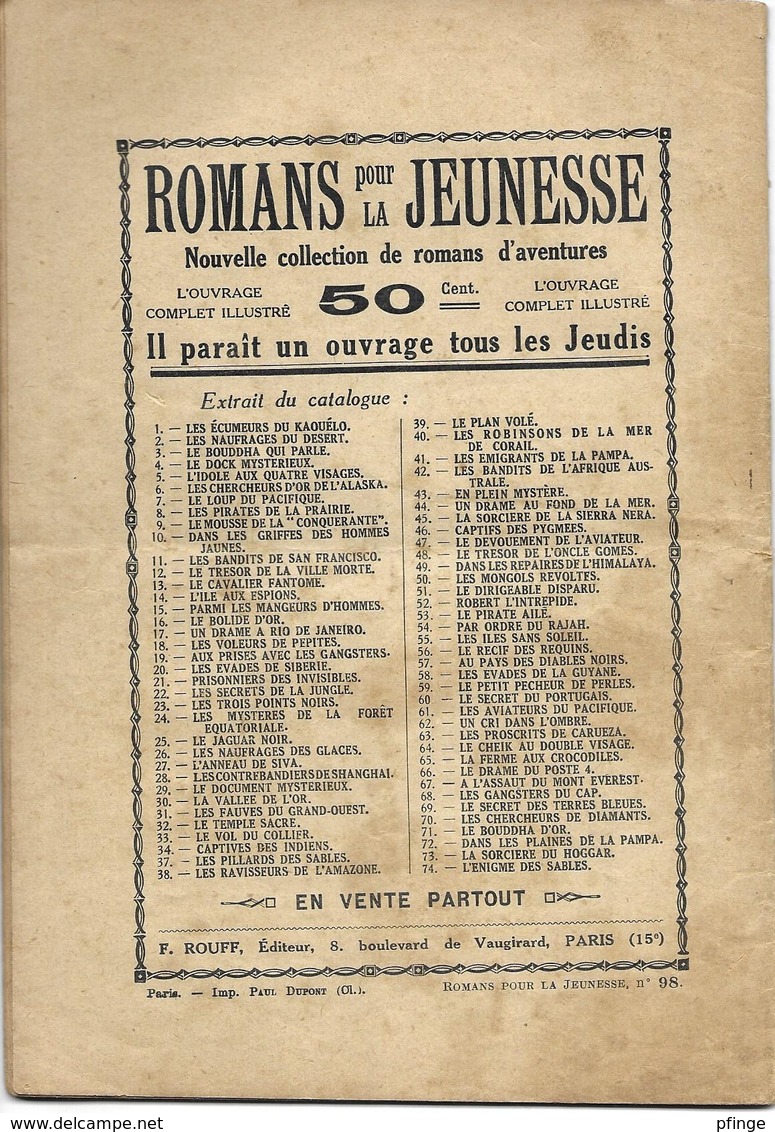 L'avion Tragique Par René Duchesne - Romans Pour La Jeunesse N°43 (Illustrations : J. Saunier) - Action