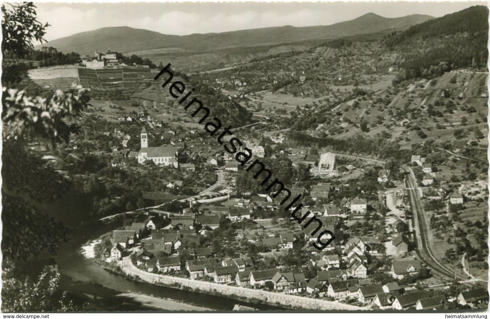 Murgtal - Hilpertsau - Obertsrot - Schloss Eberstein - Foto-AK - Verlag Schöning & Co Lübeck - Gernsbach