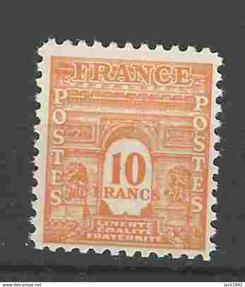 Yvert N°629 - 10fr Arc De Triomphe - 1944-45 Triumphbogen