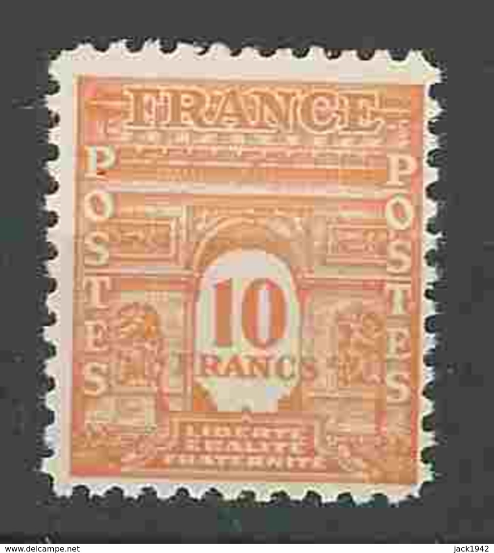 Yvert N°629 - 10fr Arc De Triomphe - 1944-45 Arc De Triomphe