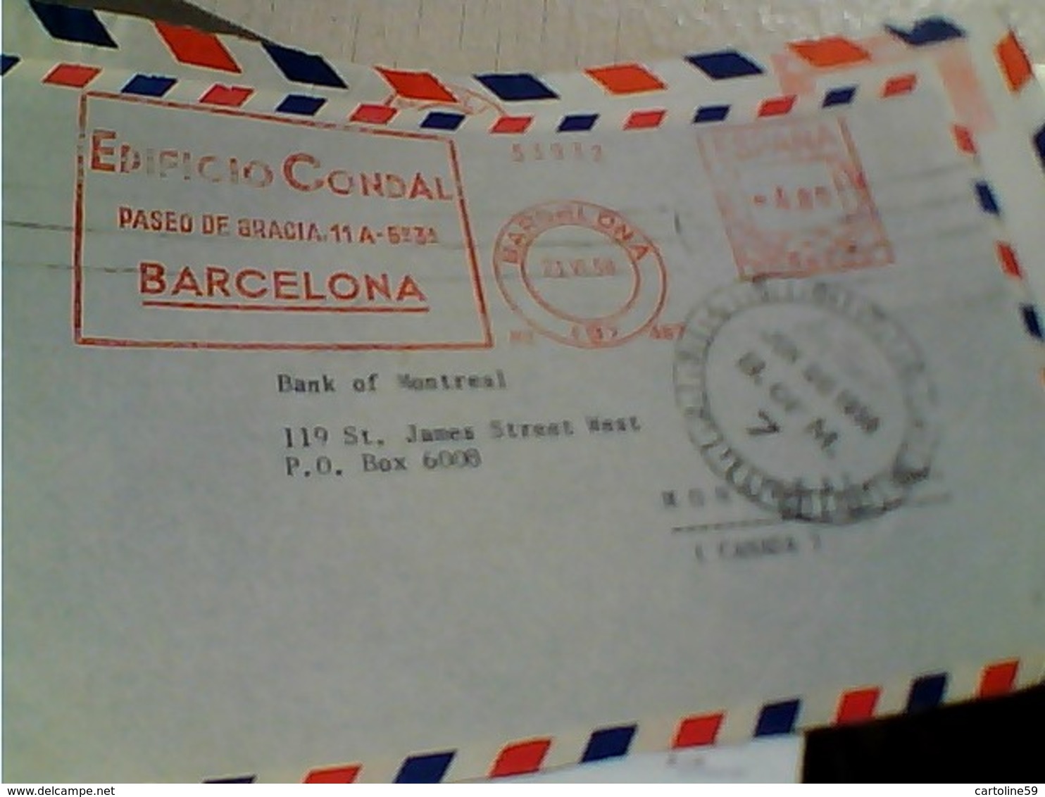 LETTER EMA ESPANA EDIFICIO CONDAL BARCELONA    1958 GY6024 - Storia Postale