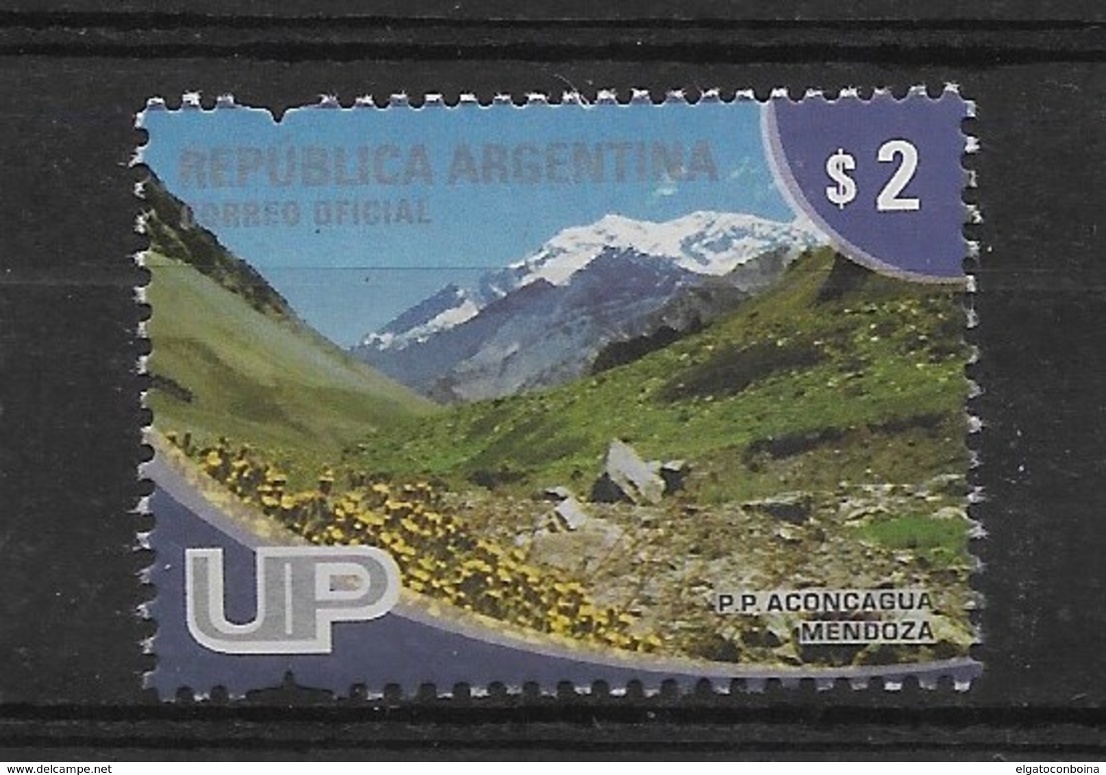 ARGENTINA 2008, MOUNT ACONCAGUA IN MENDOZA, MOUNTAINS, LANDSCAPES, UP 1 VALUE - Neufs