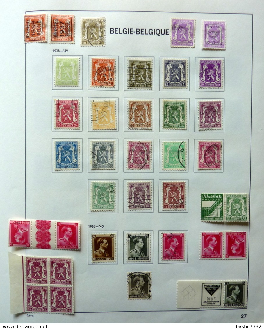 België/Belgium/Belgique collection in Davo binder with better sets (mixed quality)