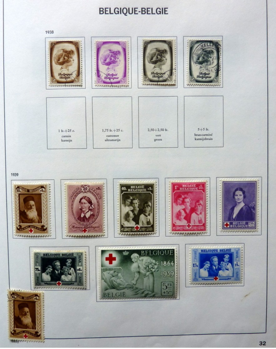 België/Belgium/Belgique collection in Davo binder with better sets (mixed quality)