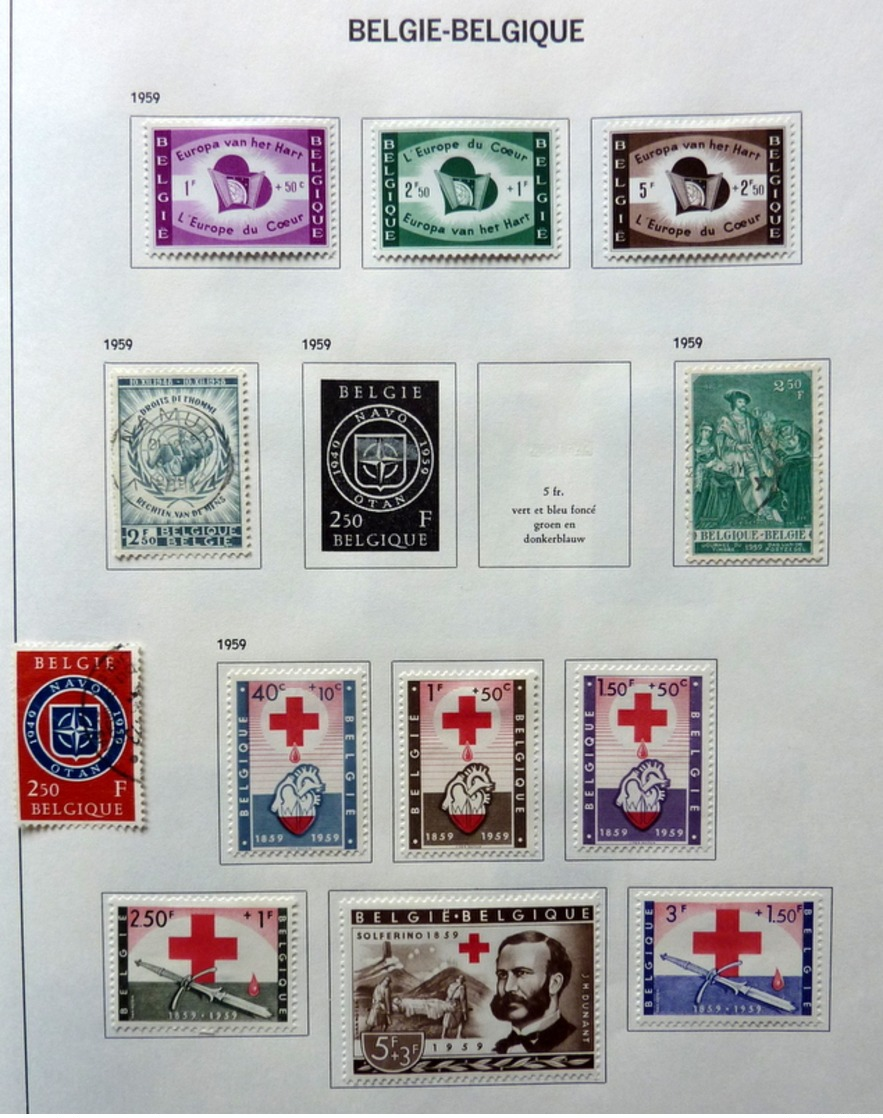 België/Belgium/Belgique collection in Davo binder with better sets (mixed quality)