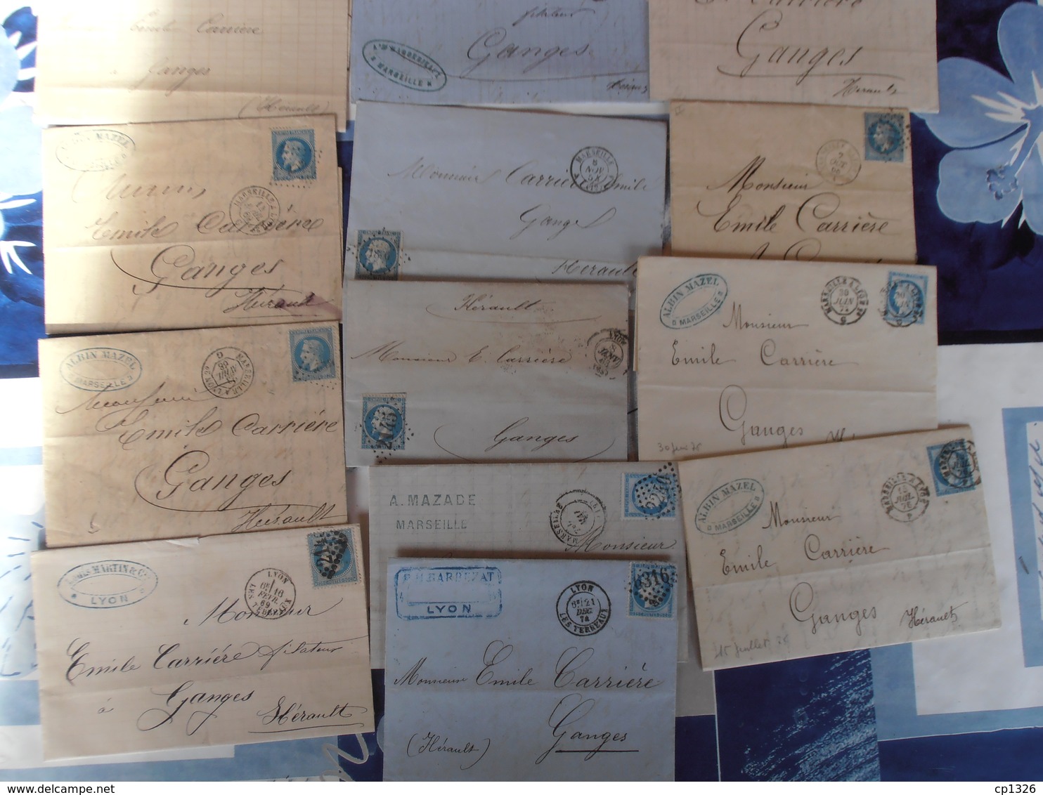 Gros Lot De 205 Courriers Lettres Marcophilie Années 1850 à 1890 Environ Timbres Cachets - 1849-1876: Période Classique
