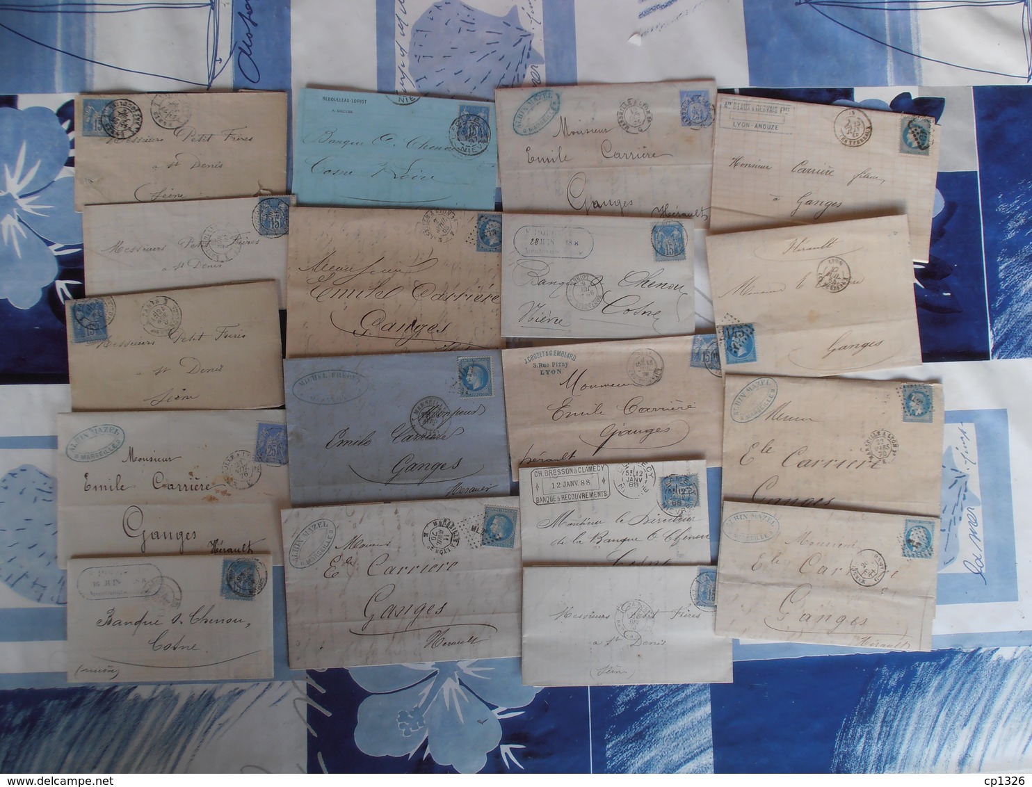 Gros Lot De 205 Courriers Lettres Marcophilie Années 1850 à 1890 Environ Timbres Cachets - 1849-1876: Période Classique