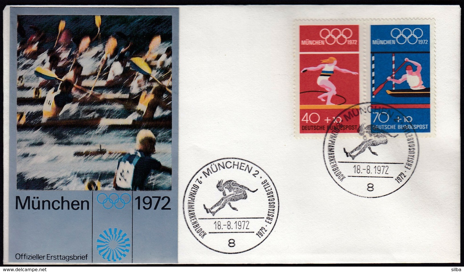 Germany Munich 1972 / Olympic Games Munich / Athletics, Canoeing / FDC - Ete 1972: Munich