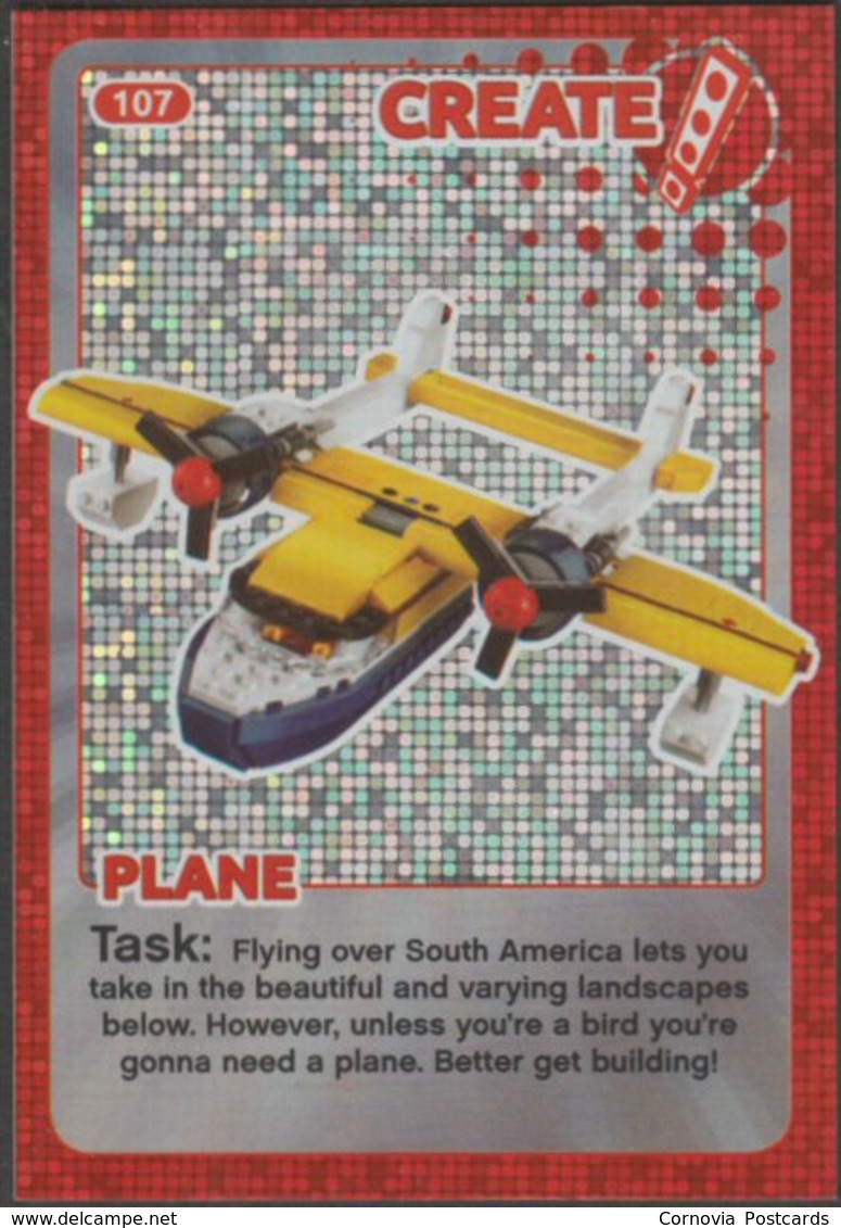 Sainsbury's Lego Cards Create The World #107 Plane