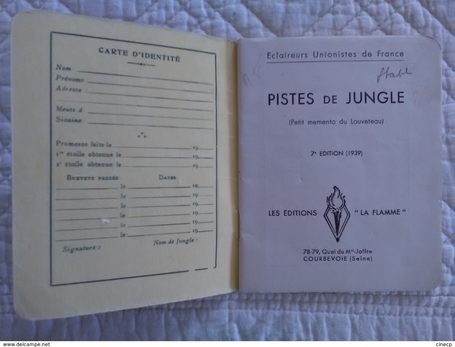 Livret ECLAIREURS UNIONISTES DE FRANCE 1939 PISTES DE JUNGLE - Illustrations 42 Pages Scout Scoutisme - Scoutisme