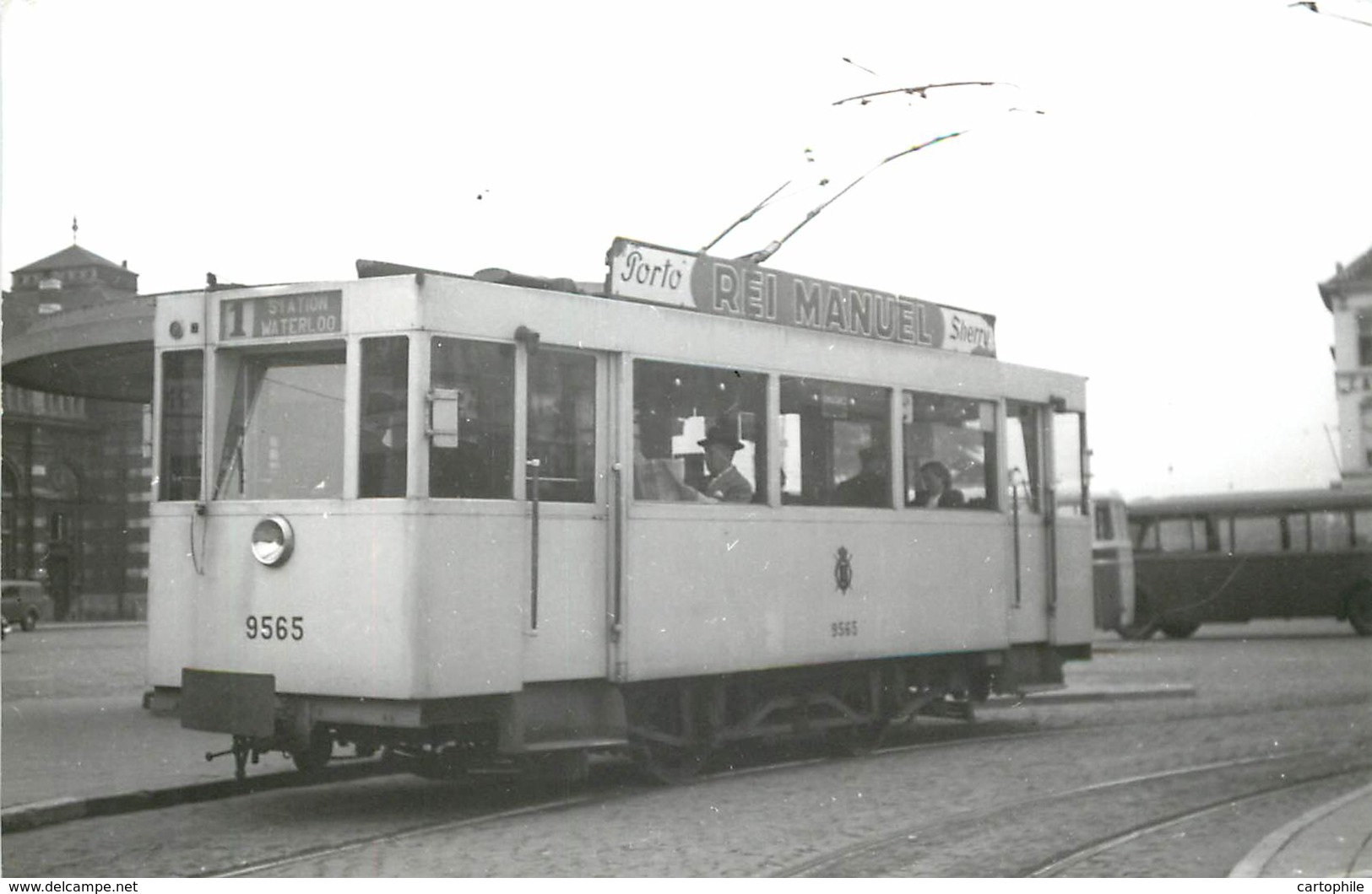 Belgique - Malines Mechelen - Photo D'un Tramway à La Gare En 1951 - Reproduction Années 70/80 ? - Lieux