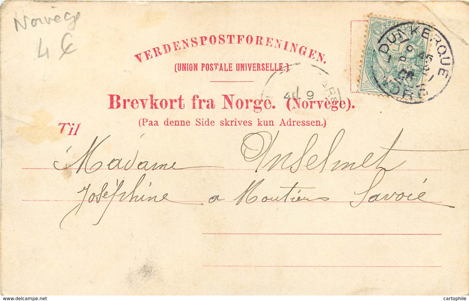 Norvege - Lapper Paa Ski 1905 - Norvège