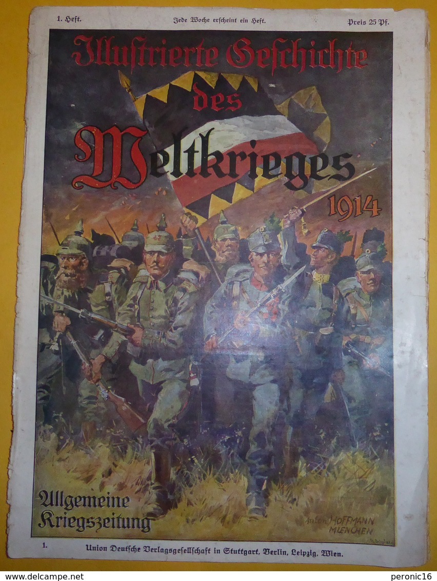 Revue Illuftrierte Befchichte Des Meithrieges N°1 1914 - Allemand