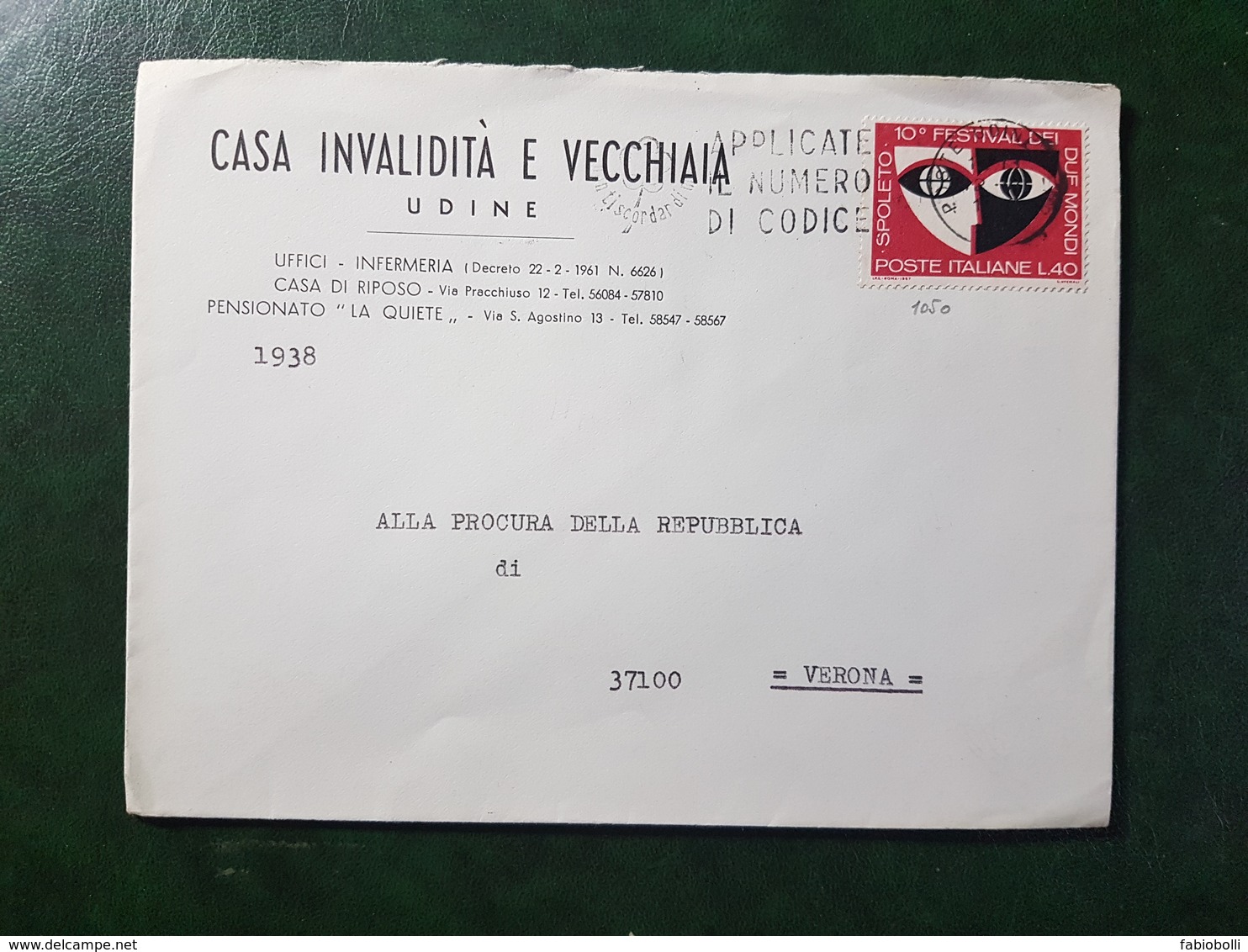 (5939) ITALIA STORIA POSTALE 1967 - 1961-70: Storia Postale