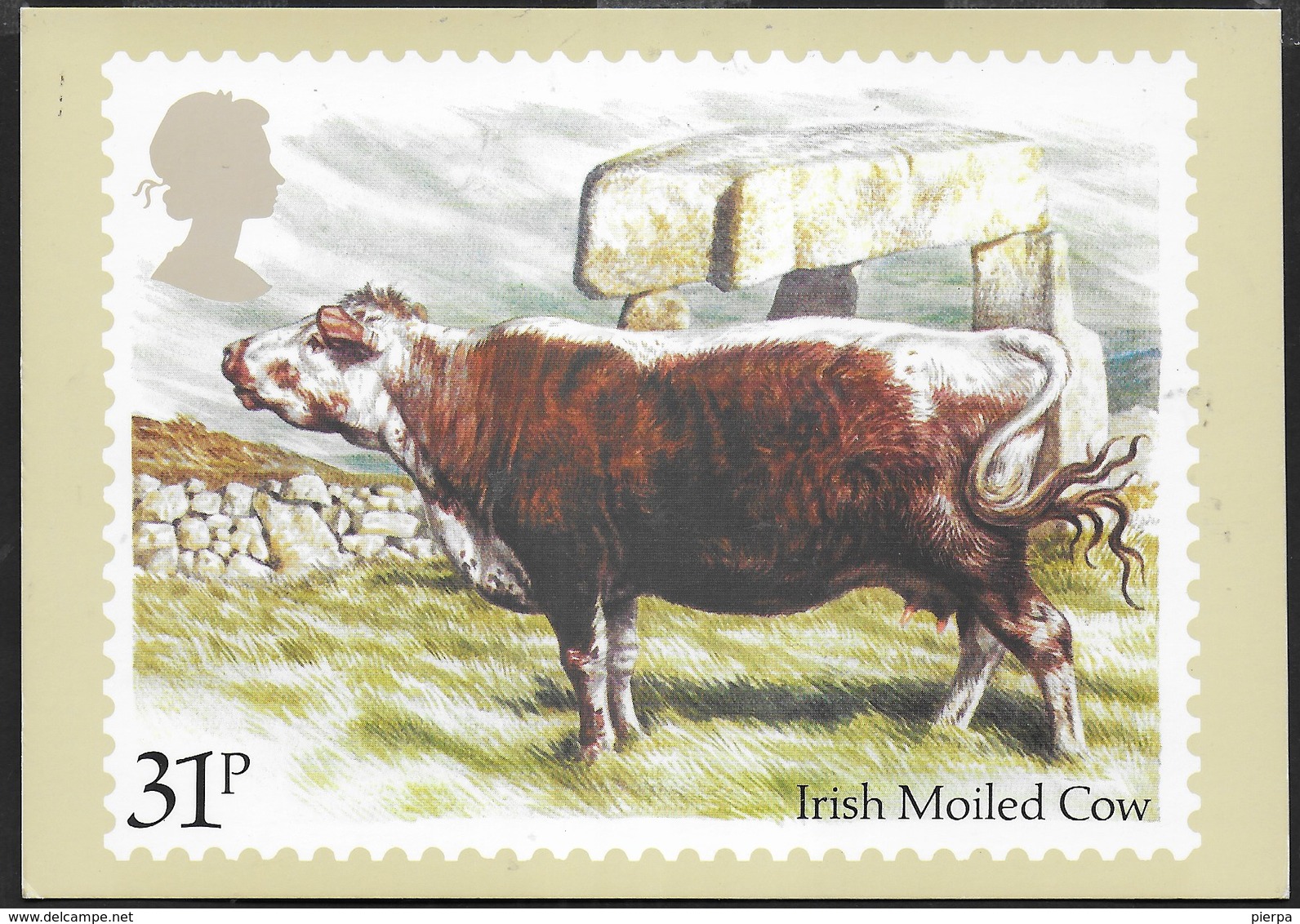 INGHILTERRA - CATTLE (HIGHLANDS COW) 1984 - 5 CARTOLINE  - EDIT. HOUSE OF QUESTA - NUOVE - Francobolli (rappresentazioni)