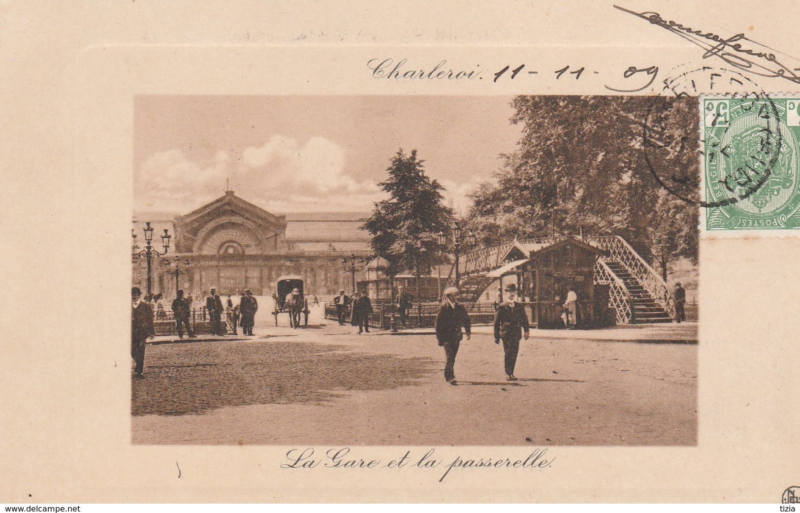 Charleroi.  La Gare Et La Passerelle.---scan-- - Charleroi