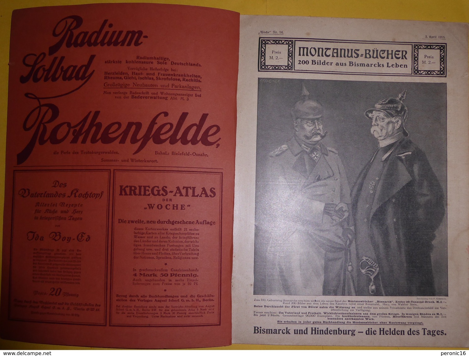 Revue : DIE-WOCHE, N° 14, 1915 - Allemand