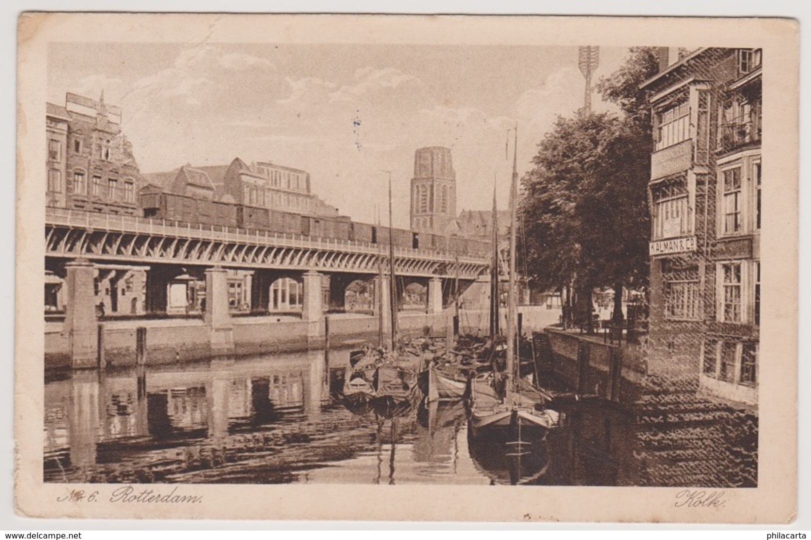 Rotterdam - Kolk Met Trein Op Brug - 1928 - Rotterdam