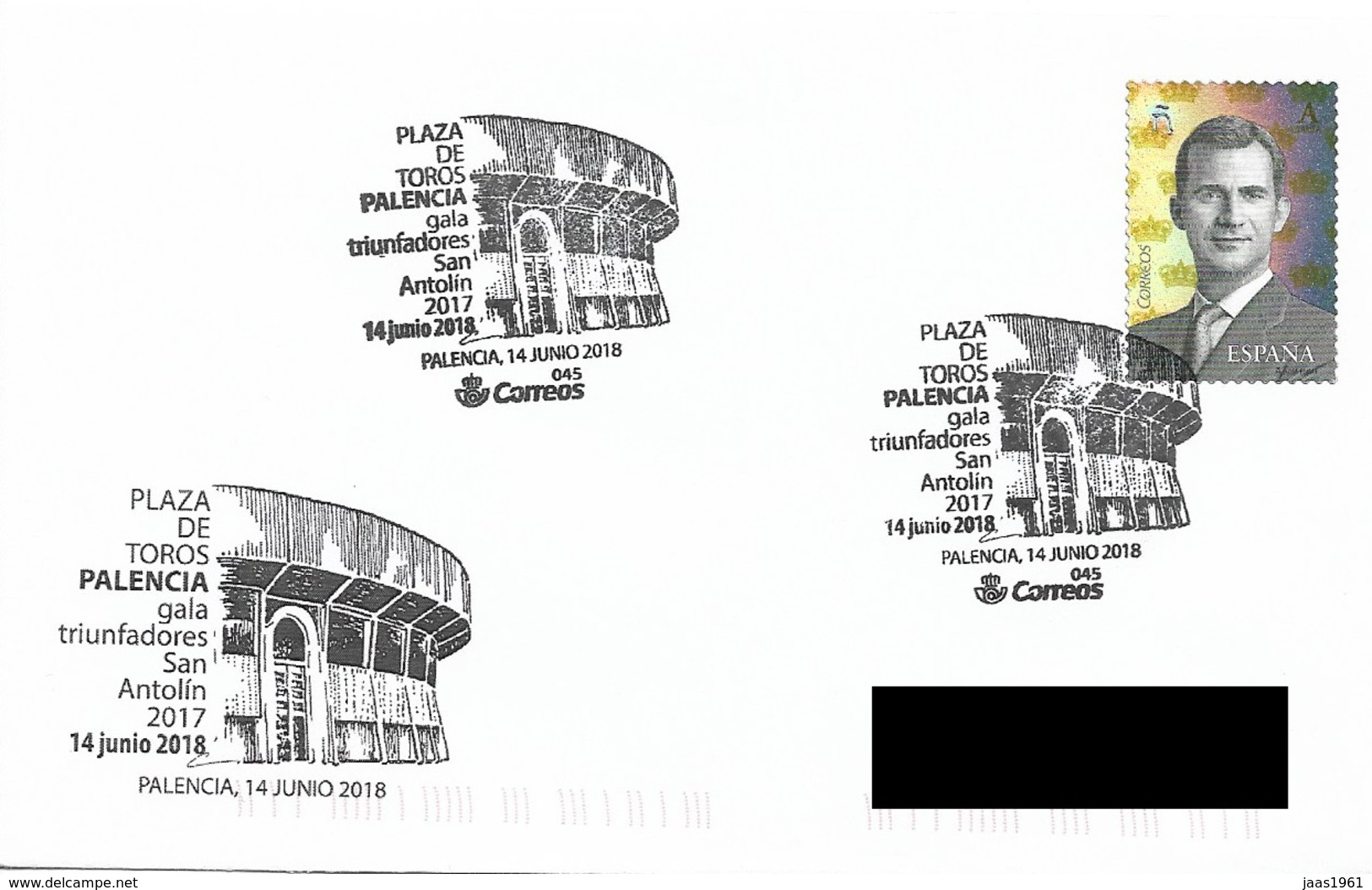 SPAIN. POSTMARK PALENCIA BULLRING. 2018 - Máquinas Franqueo (EMA)