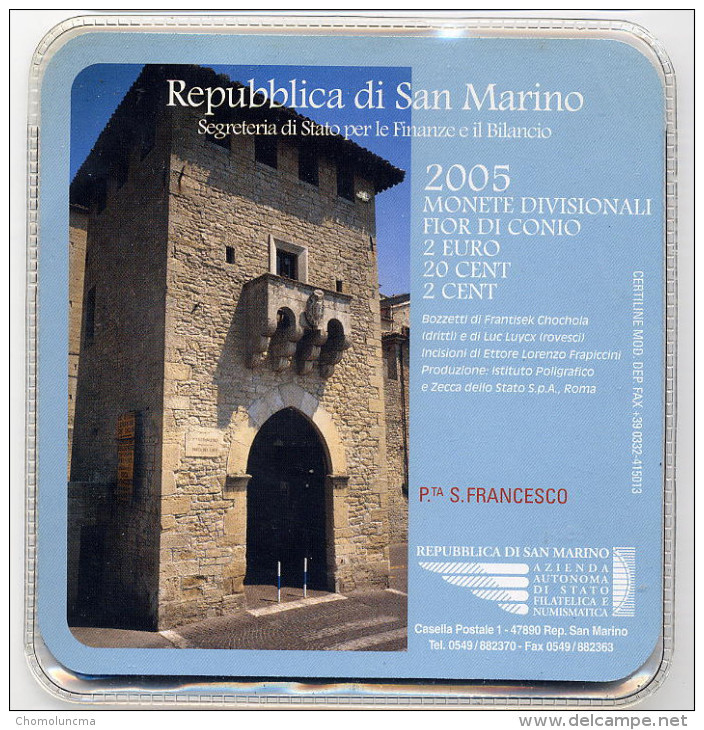 Saint Marin KIT Des 3 Pièces Rares De 2ct, 20 Cts Et La Pièce Rare De 2 Euro De San Marino Pièces Neuves Blister - Saint-Marin