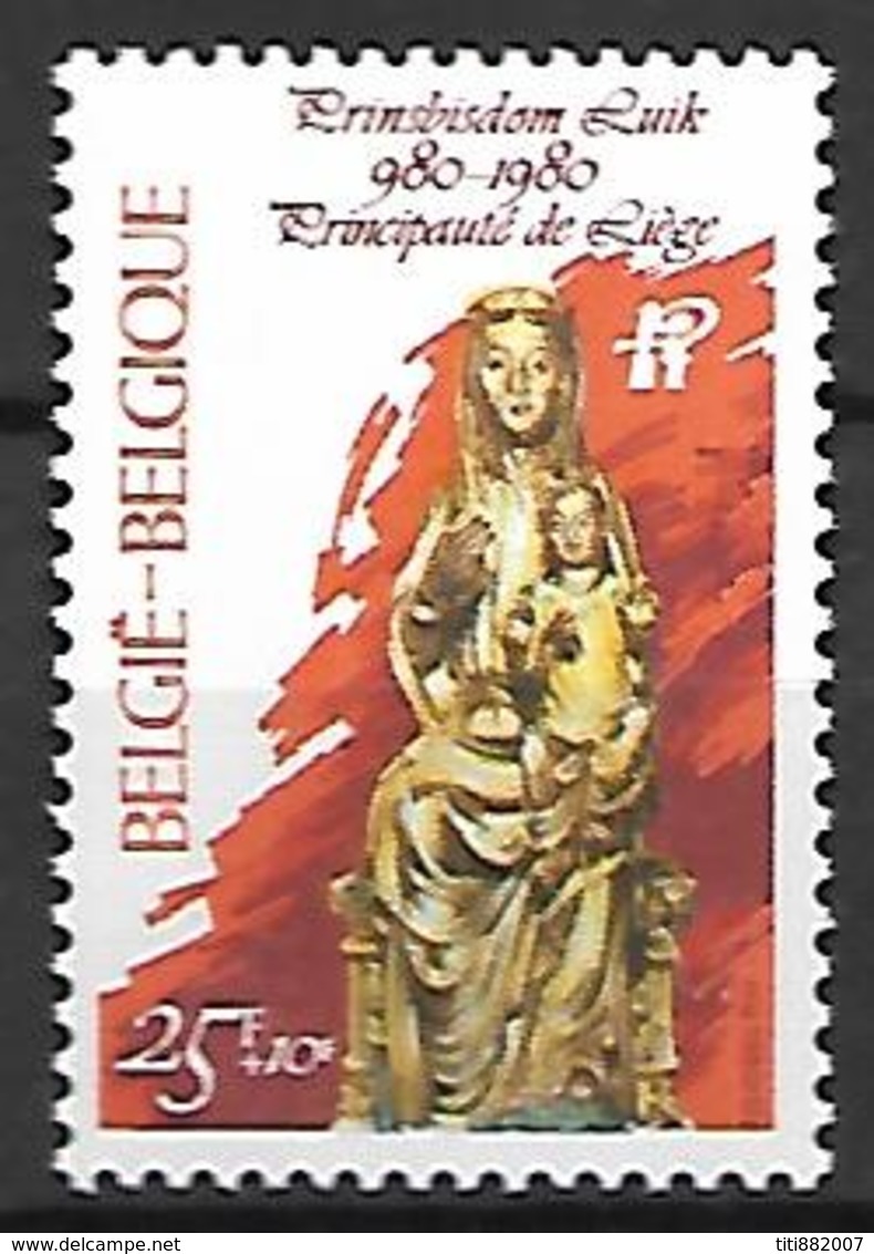 BELGIQUE     -  1980  .  Y&T N° 1990 *.   Statue De La Vierge à L' Enfant - Unused Stamps