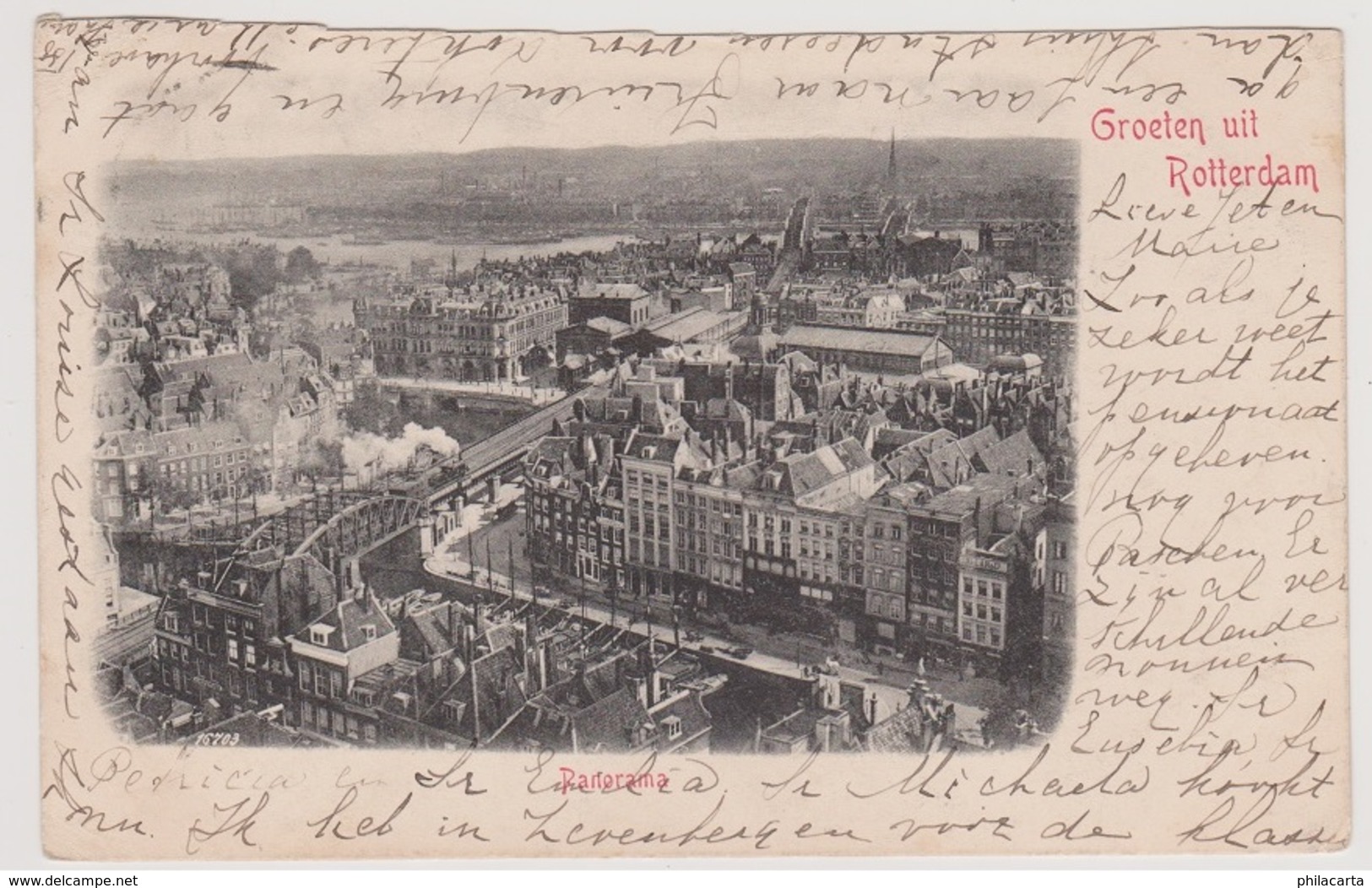 Rotterdam - Panorama Met Stoomtrein / Afgesneden - Rotterdam