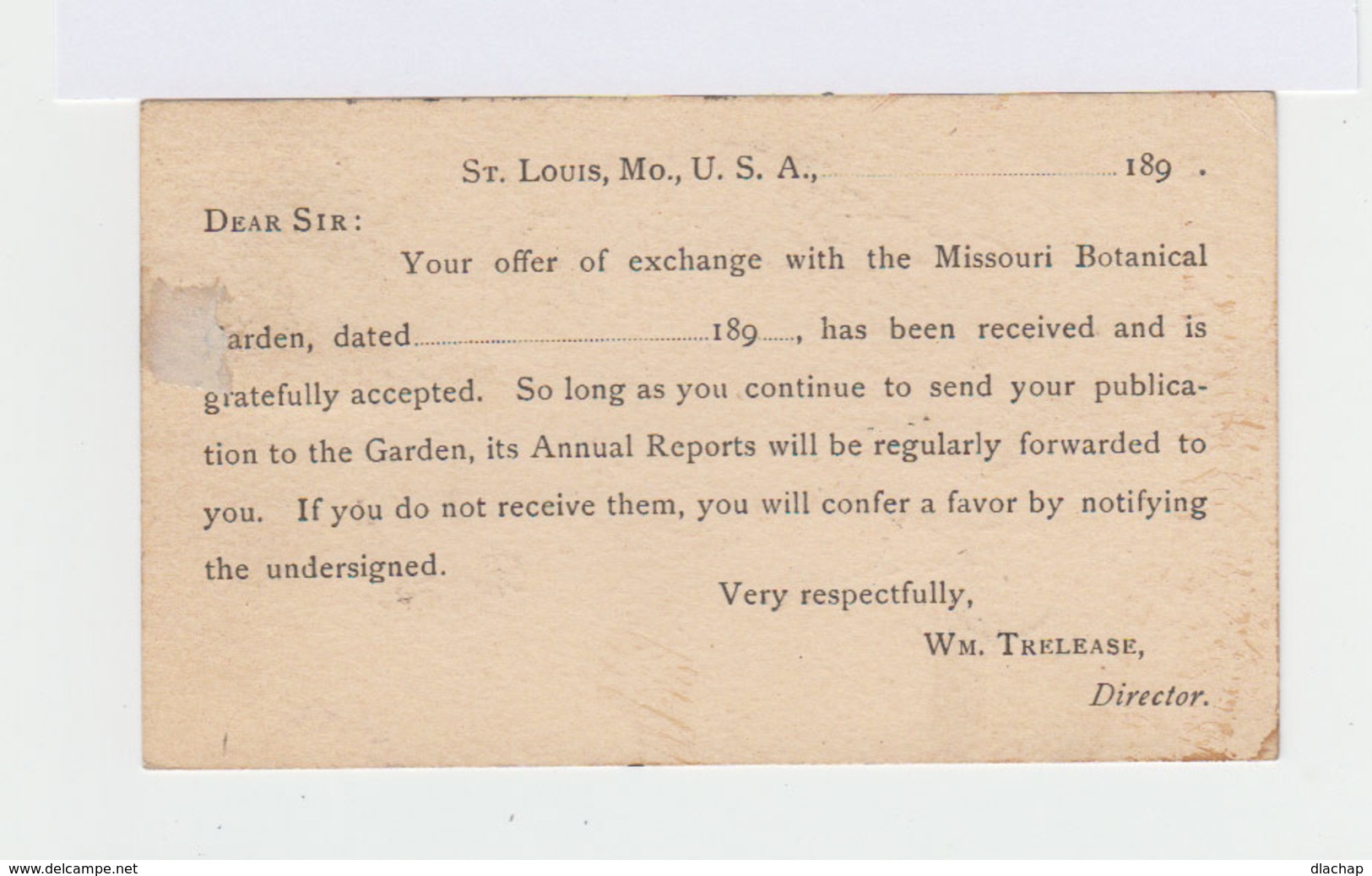 Sur Carte Postal Mail Préimprimé Timbre Oblitéré 3 Et CAD Saint Louis MO. 1892. (923) - Postal History