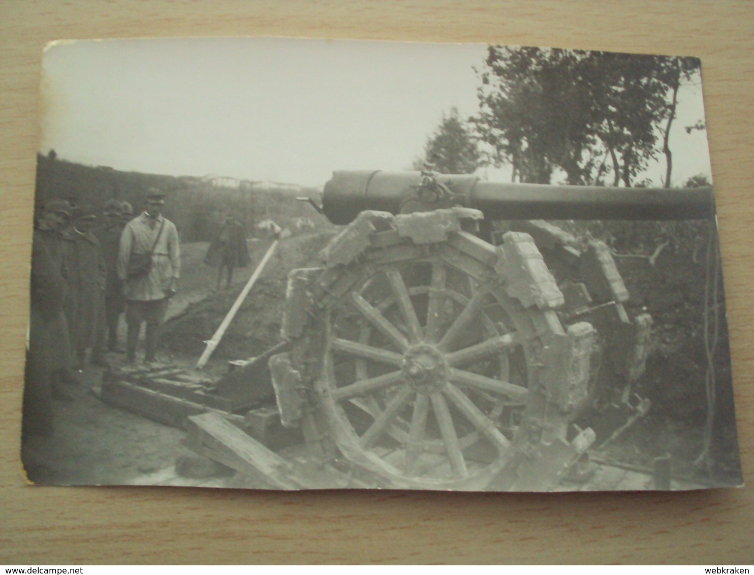 VECCHIA FOTO FORMATO PICCOLO MILITARI PRIMA GUERRA CANNONE DA GUERRA MOLTO BELLA - Guerra, Militari