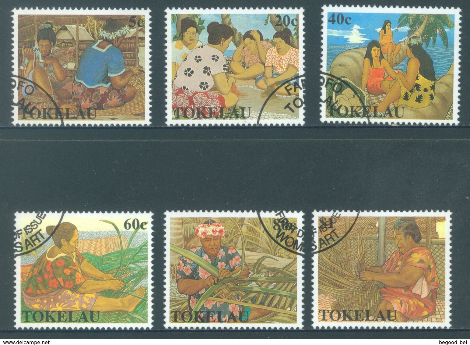 TOKELAU - USED/OBLIT. - 1990  - WOMEN ARTS - Yv 183A-183F -  Lot 18387 - Tokelau