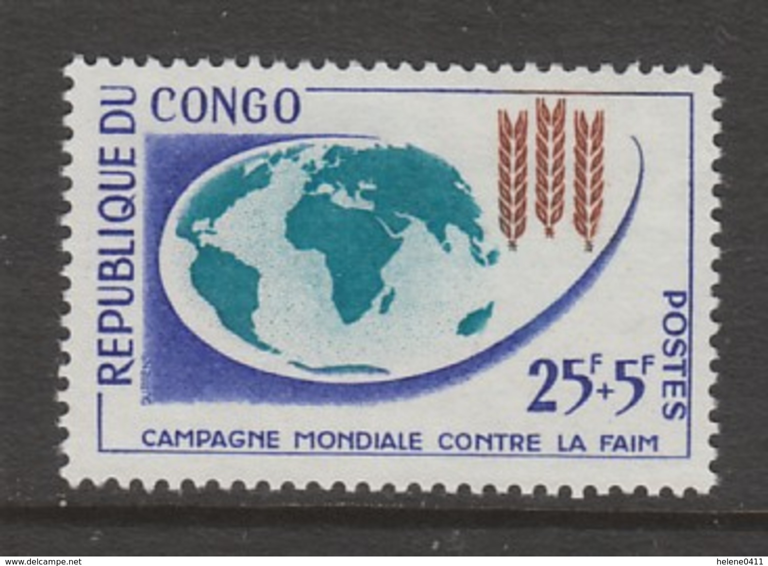 TIMBRE NEUF DU CONGO - CAMPAGNE MONDIALE CONTRE LA FAIM N° Y&T 153 - Contro La Fame