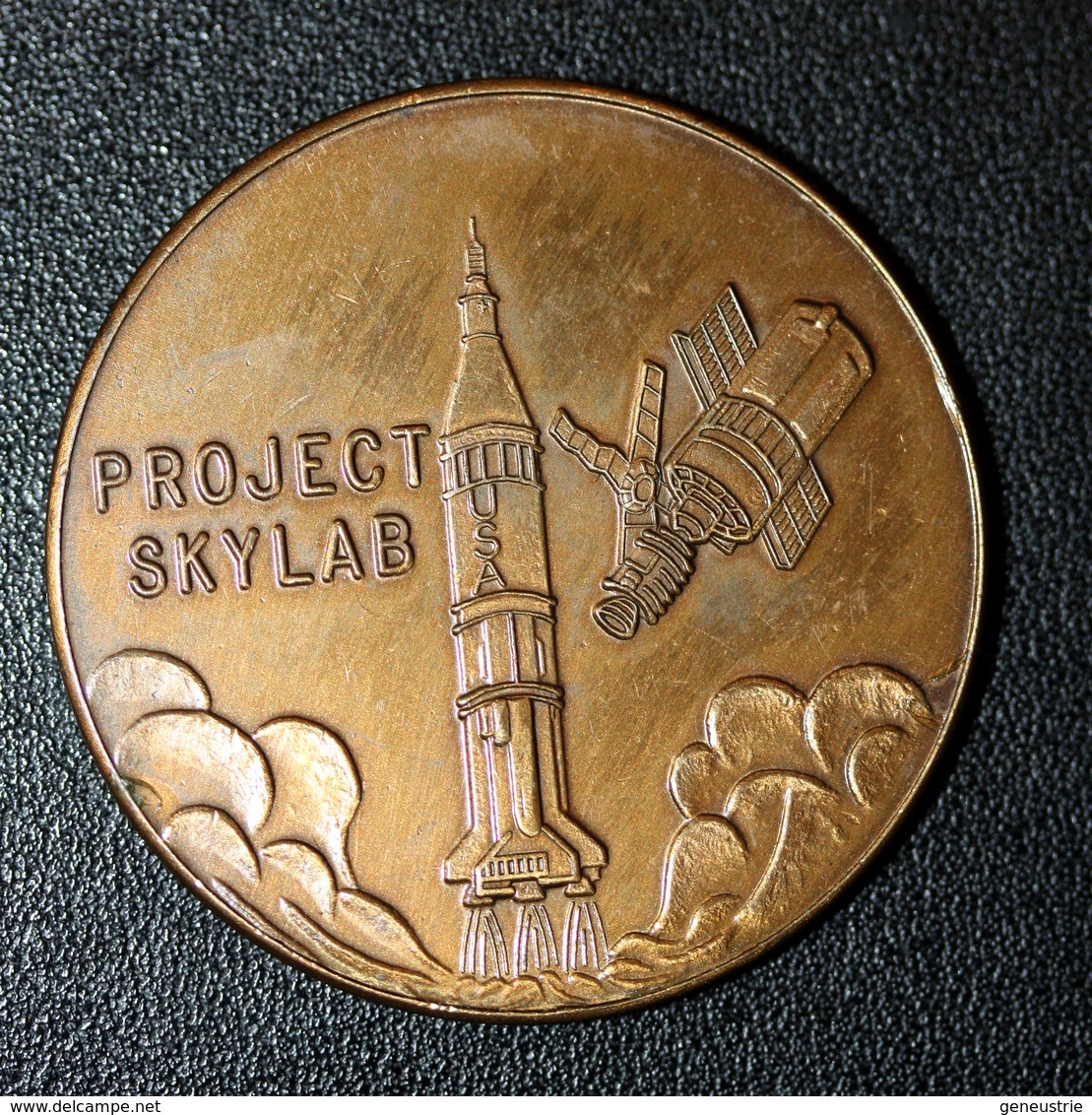 Jeton Médaille Prodject Skylab I / 25 Mai 1973 / Fusée - NASA / Conrad - Kervin - Weitz - Professionnels/De Société