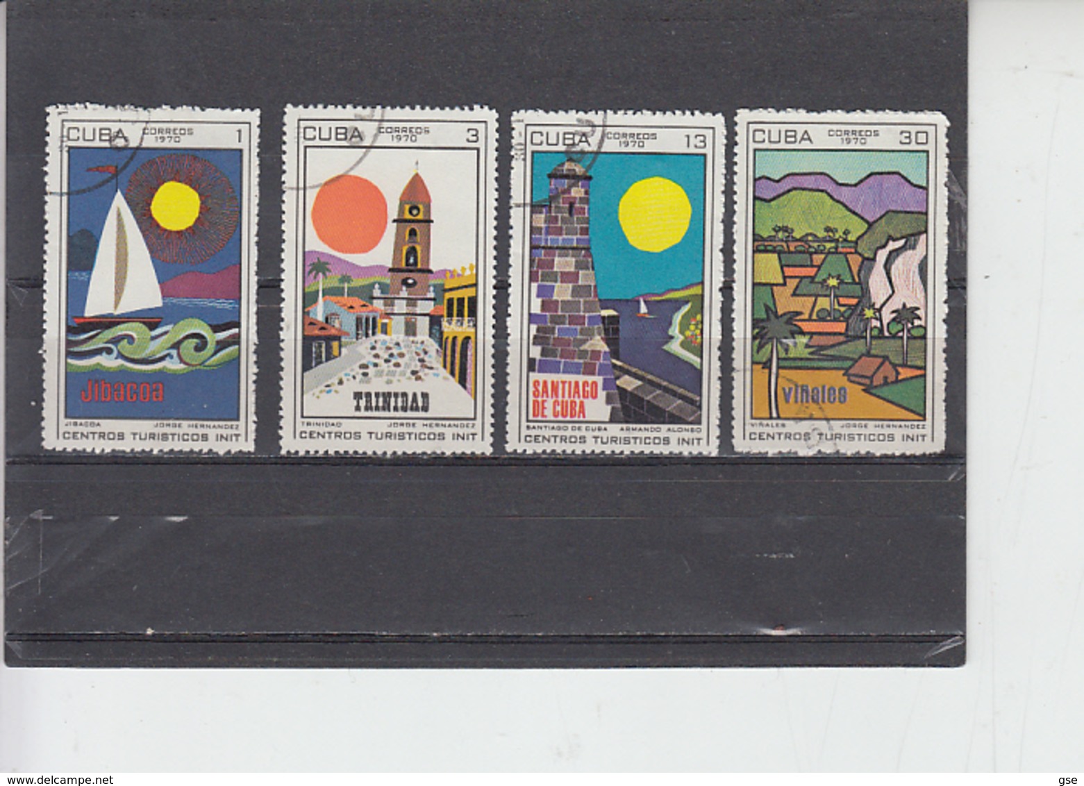 CUBA  1970 - Yvert 1368/71 - Turismo - Usati