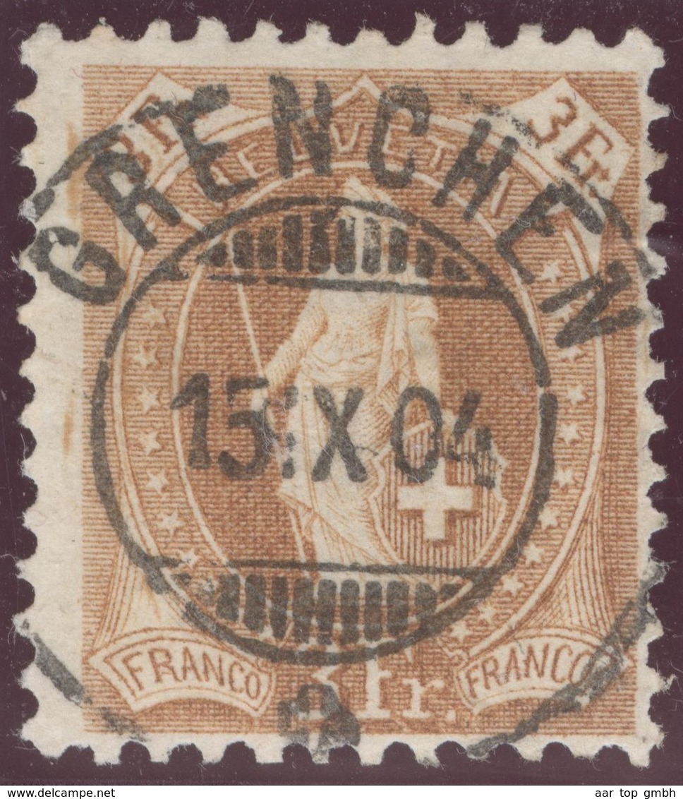 Heimat So Grenchem 1904-10-15 Vollstempel Auf Zu#72E Stehende Helvetia - Gebraucht