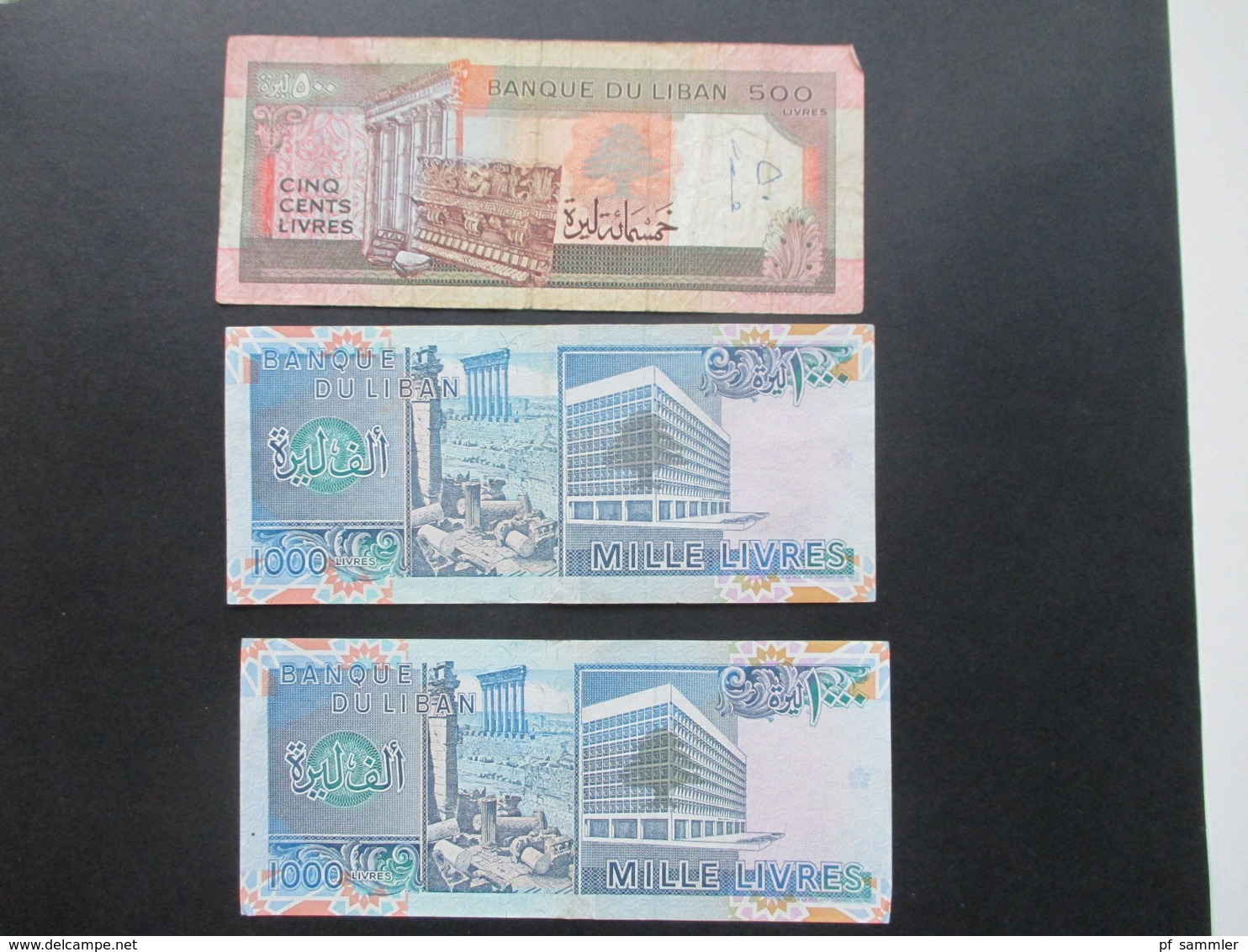 Konvolut Geldscheine / Banknoten Naher Osten Syrien / Libanon / Israel / Ägypten 1970er Jahre - 2009 Fundgrube??? - Libanon