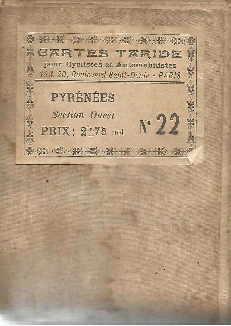 Carte Taride N 22 Pyrénées - Cartes Routières