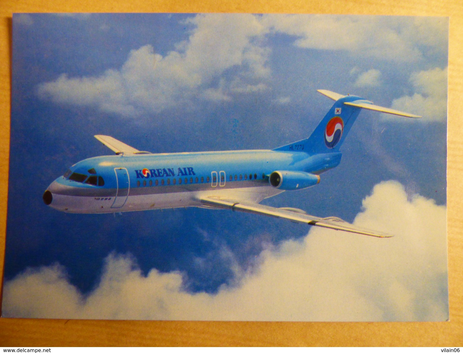 AIRLINE ISSUE / CARTE COMPAGNIE         KOREAN AIR  FOKKER 28 - 1946-....: Modern Era