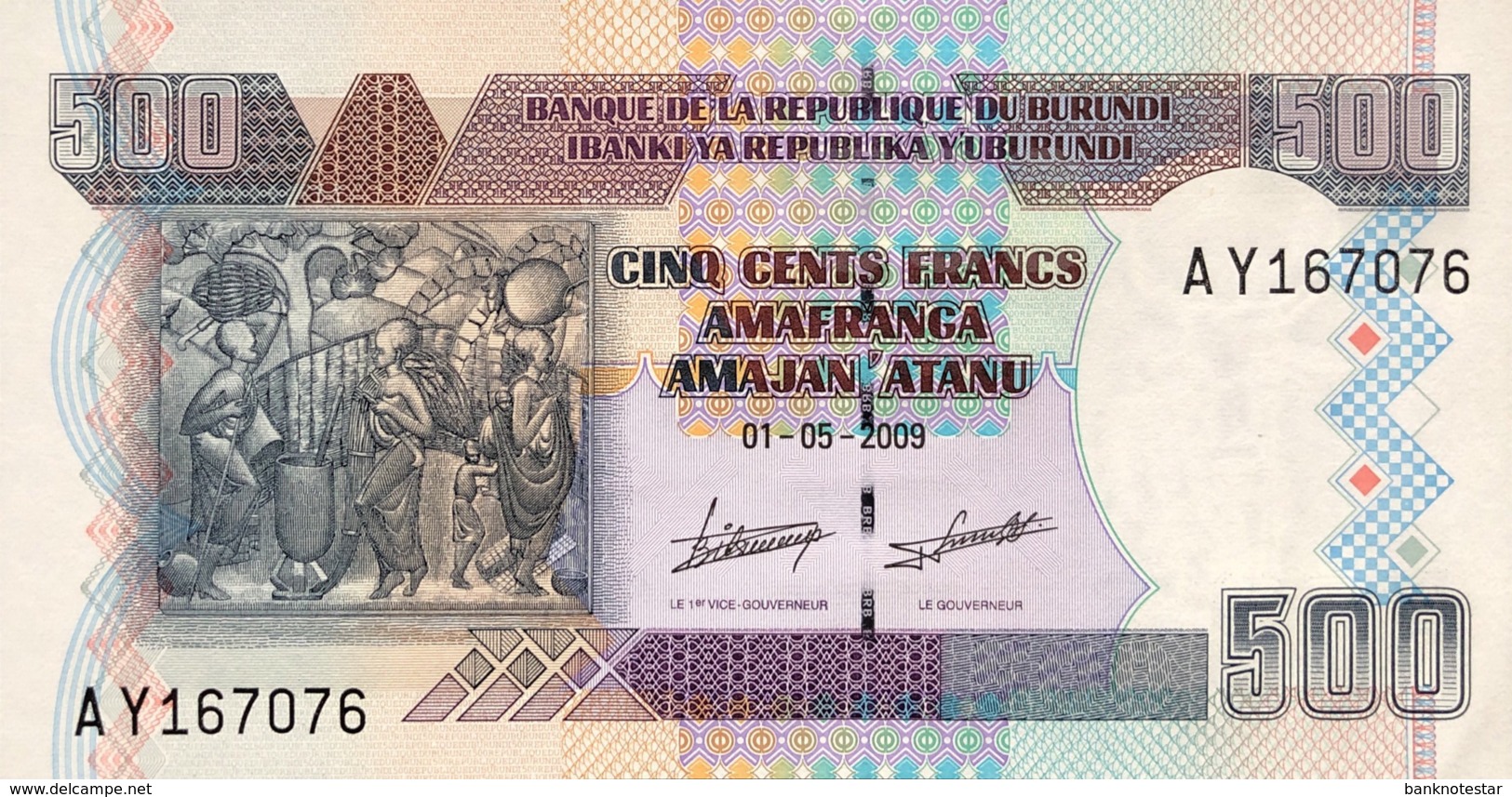 Burundi 500 Francs, P-45a (1.5.2009) - UNC - Burundi