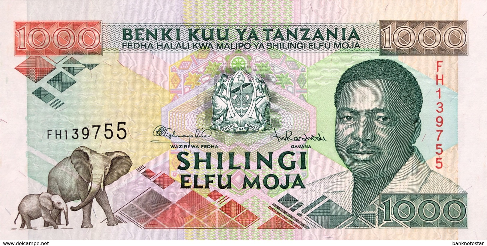 Tanzania 1.000 Shilingi, P-27b (1993) - UNC - Tansania