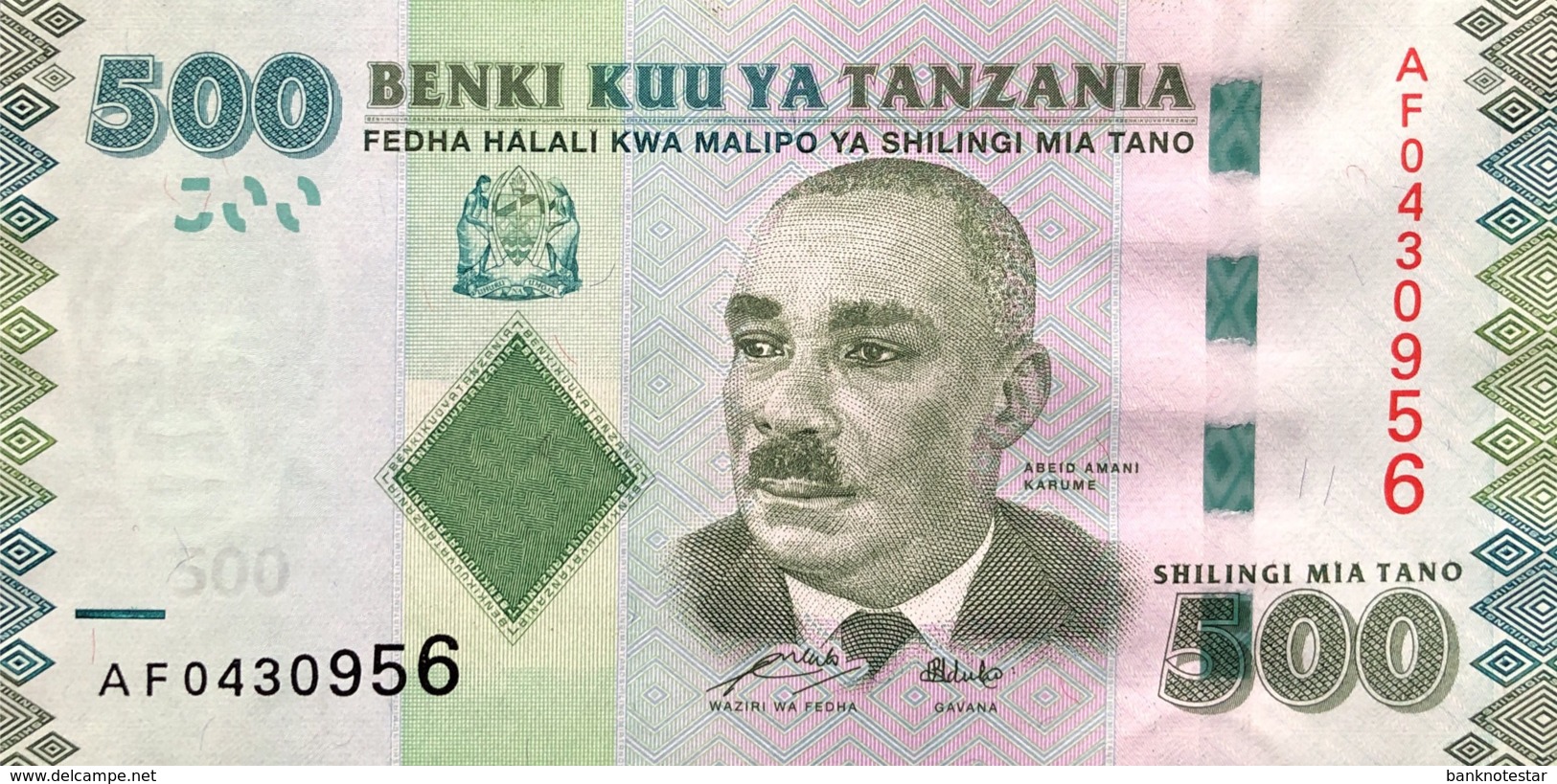 Tanzania 500 Shilingi, P-40 (2010) - UNC - Tanzanie