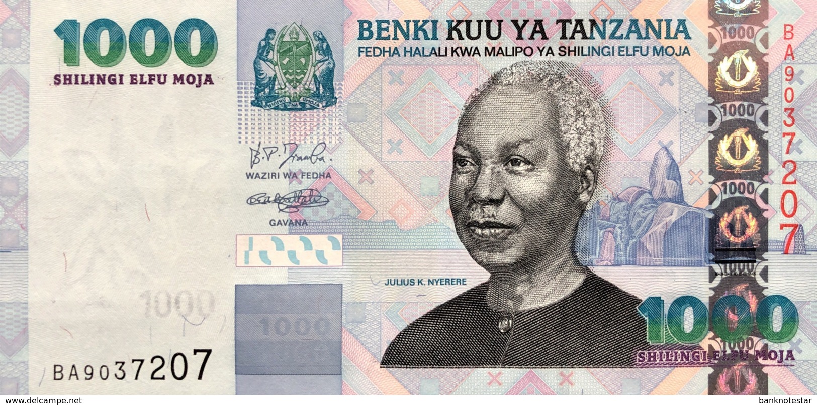 Tanzania 1.000 Shilingi, P-36b (2006) - UNC - Tansania