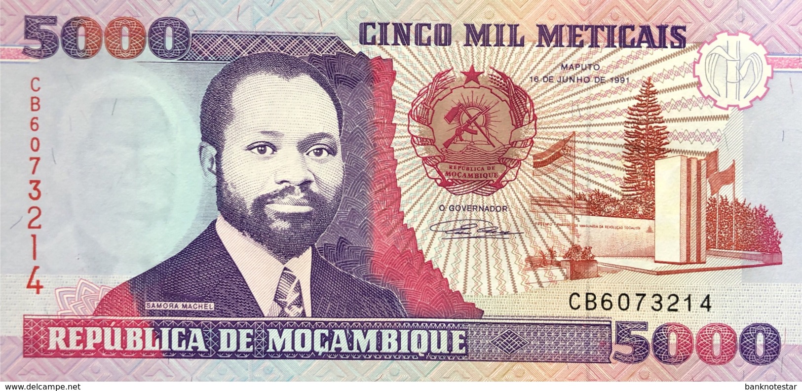 Mozambique 5.000 Meticais, P-136 (16.6.1991) - UNC - Mozambique