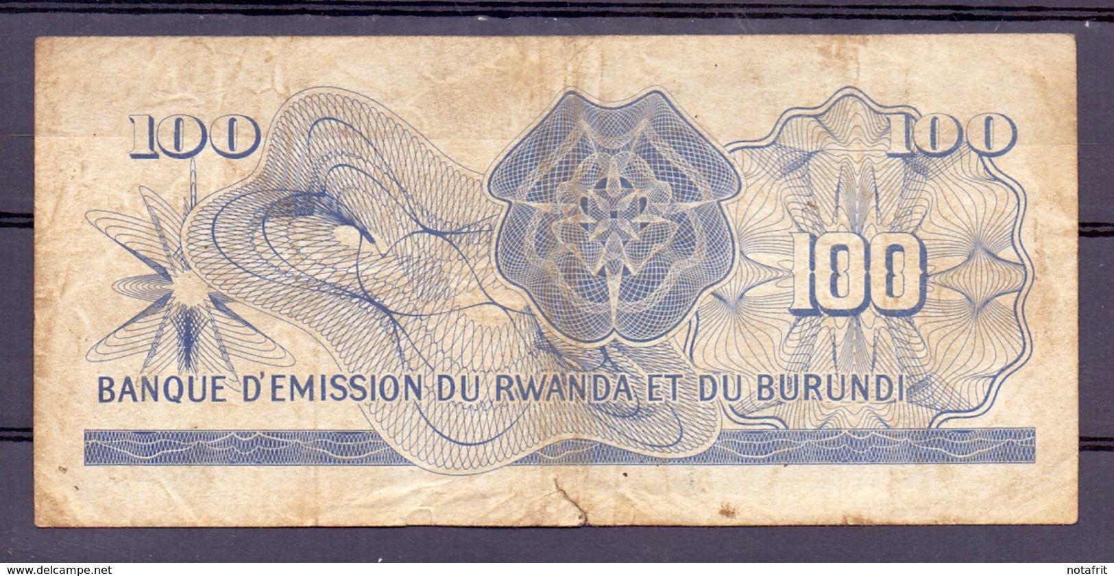 Rwanda-burundi  1960  Rare 100 Fr - Autres - Afrique