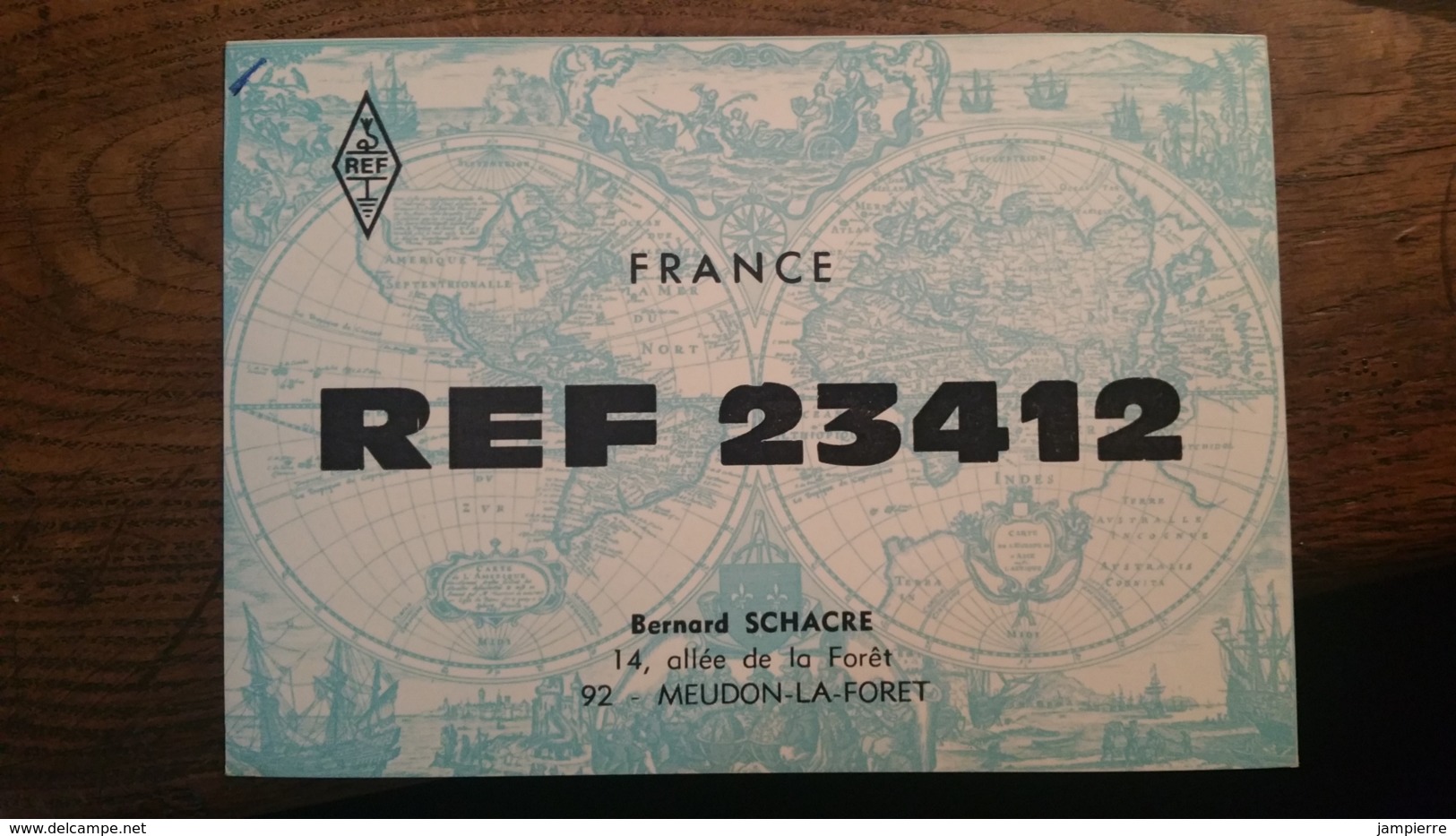 Carte QSL - France - Meudon-la-Foret (92) - REF 23412 - Radio Amatoriale