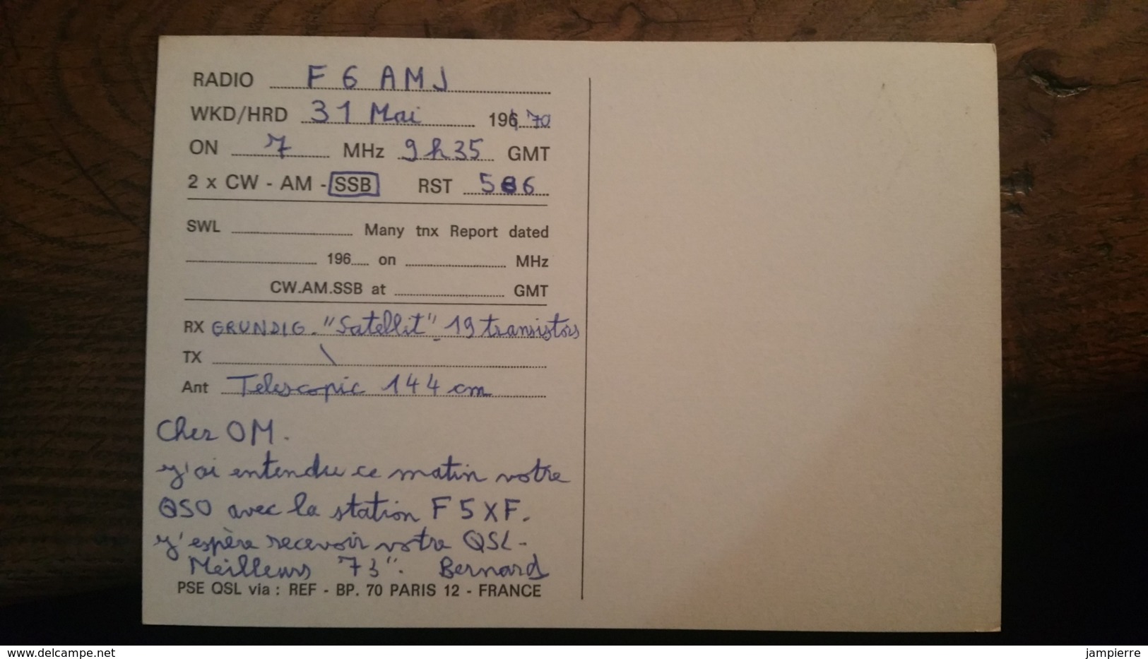 Carte QSL - France - Meudon-la-Foret (92) - REF 23412 - Radio Amateur