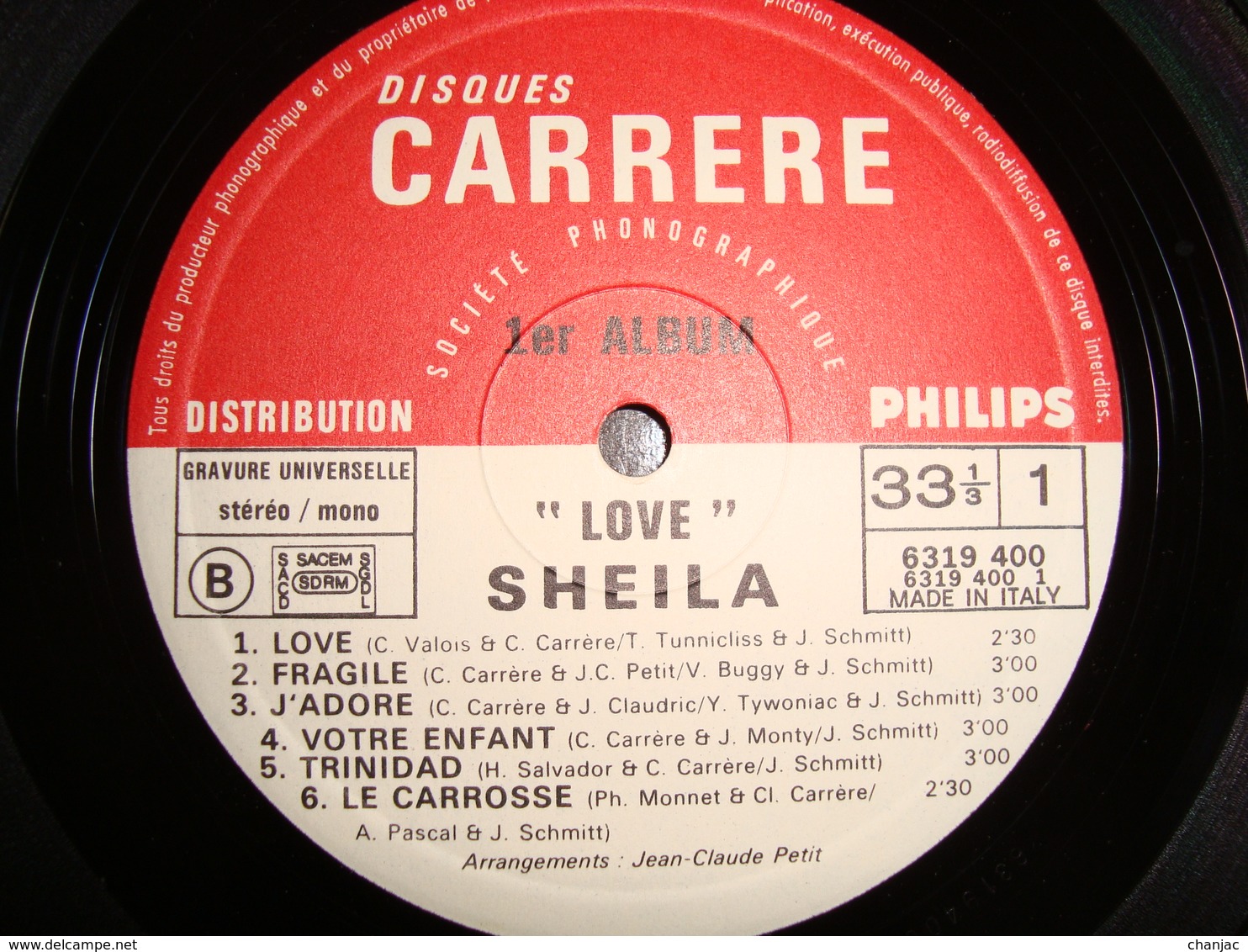 33 Tours 1er Album De SHEILA LOVE Disques Carrere 6319 400 Made In France 1971 - Autres - Musique Française