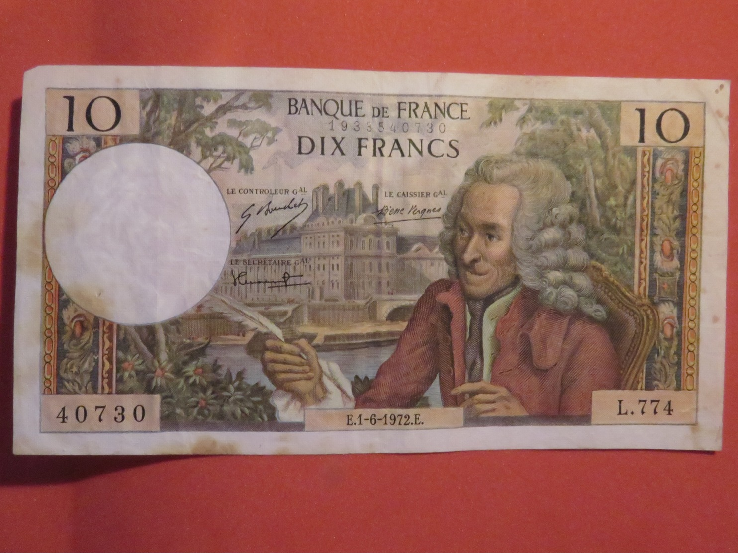 Billet FRANCE 10 Francs Voltaire 1972 - 10 F 1963-1973 ''Voltaire''