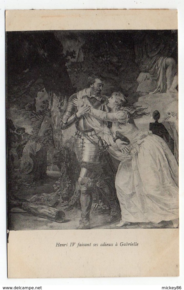 Histoire  -- Tableau  Henri IV Faisant Ses Adieux à Gabrielle - Histoire